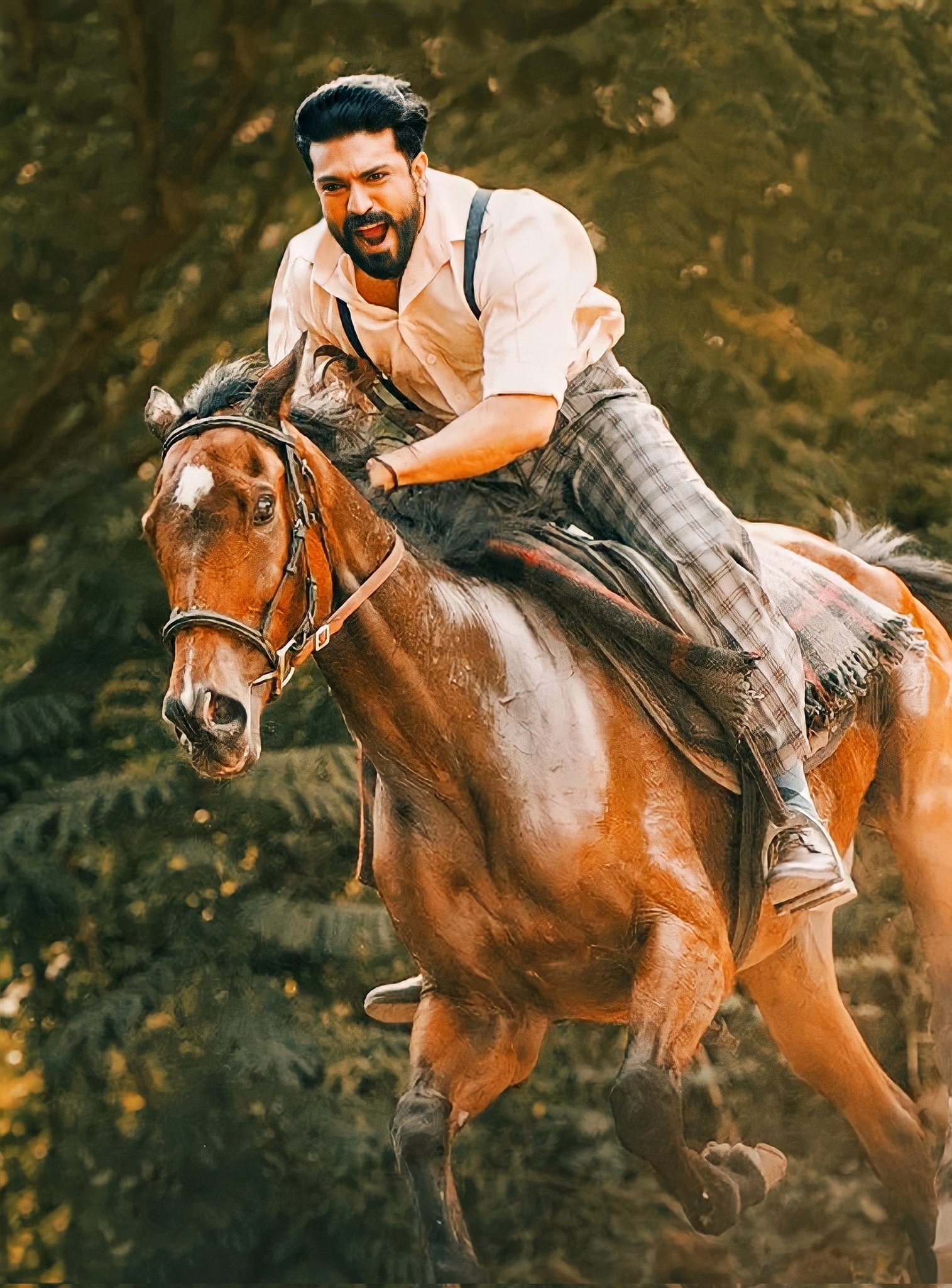 Ram Charan Horse Riding in RRR movie